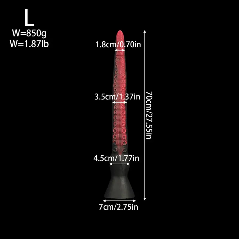 100 cm 5 méret Szilikon hosszú csáp fenékdugó Anális dugó Műpénisz anális mélystimulátor Végbélnyílás tágító maszturbátor felnőtt játékok szexjáték — image 10