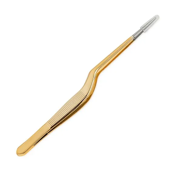 5.5-Inch Mini Kitchen Cooking Tweezers Stainless Steel Precision Plating Tongs Offset Tip for Food Styling Cake Decor — image 14