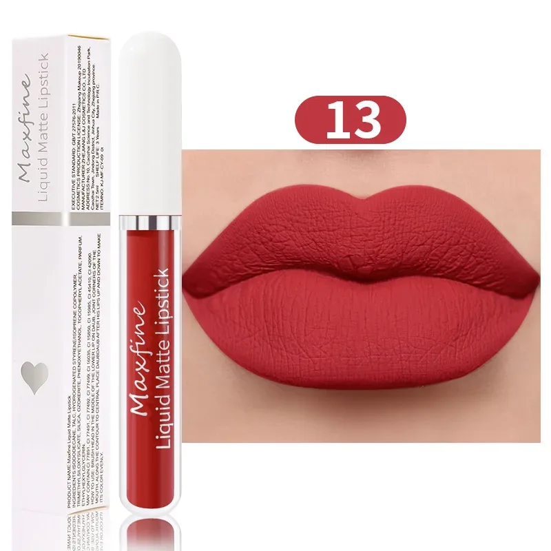 10 Color Waterproof Matte Velvet Lip Glaze Long-Lasting Silky Red Liquid Lipstick High Pigmented Lip Gloss Sexy Makeup for Women — image 16