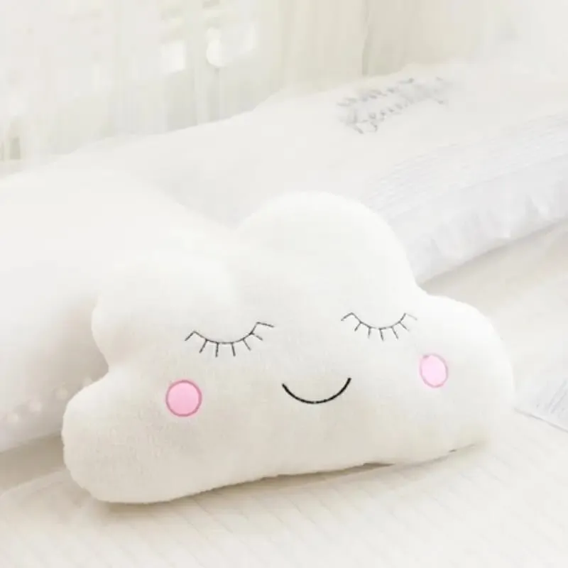 New Stuffed Cloud Moon Star Raindrop Plush Pillow Soft Cushion Toys For Children Baby Kids Girl Christmas Gift Room Car Decor — image 5