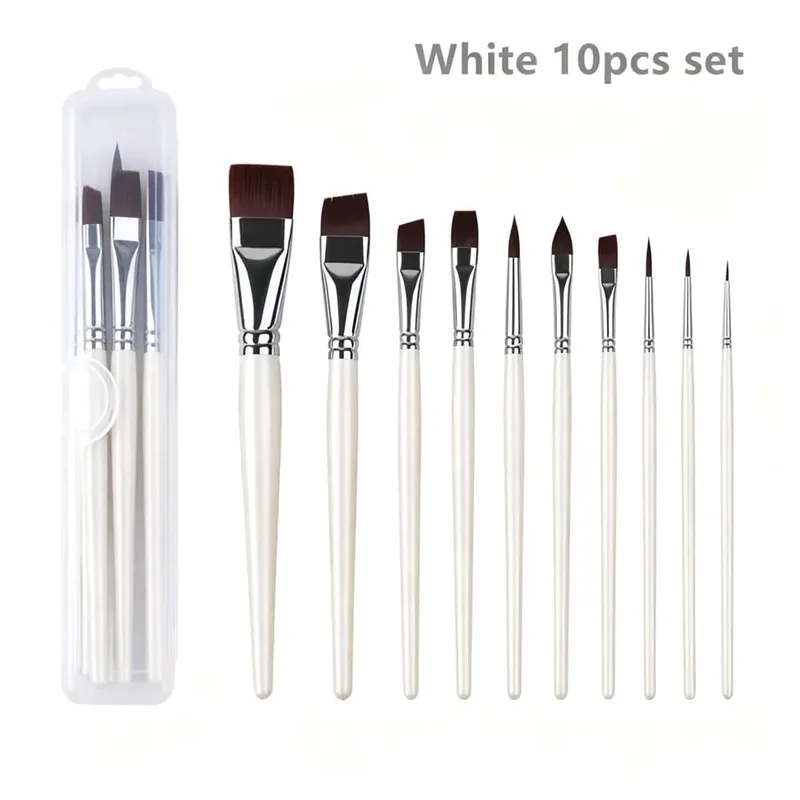 7/10/17 Pcs Multi-functional Face Body Paint Brushes High Quality Sky Blue Artist Watercolor Painting Makeup Tool Make Up Brush — image 8