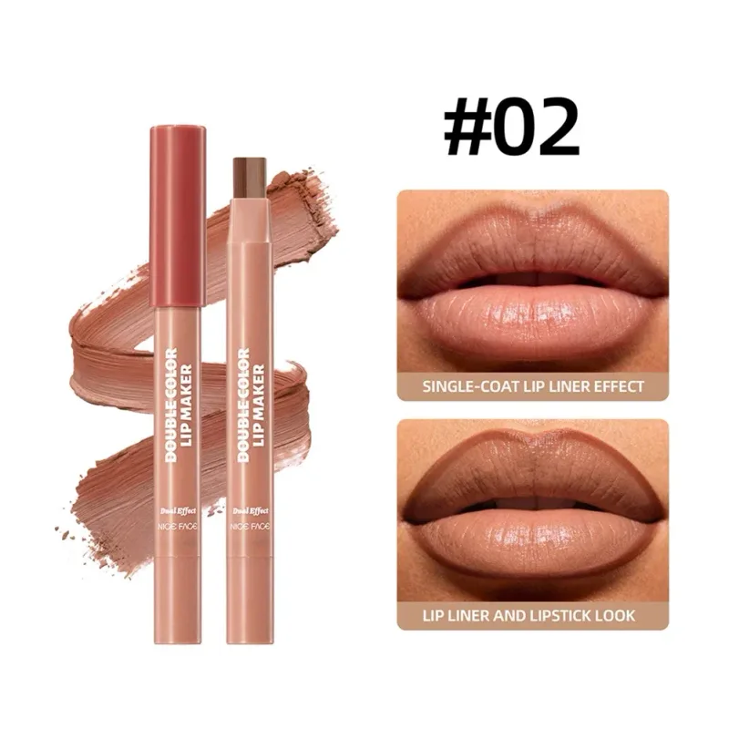 Natural Nude Double‑Color Matte Lip Liner Pen Waterproof Long‑Lasting Plumping Lip Stain Contour Women Makeup Cosmetics — image 8