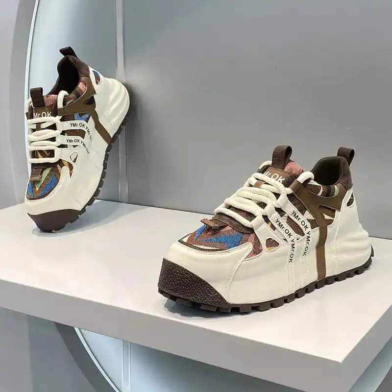 2025 New Luxury Men's Sneakers Tall Thick Bottom Youth Casual Shoes Comfortable Durable Breathable Running Sports Shoes — image 4