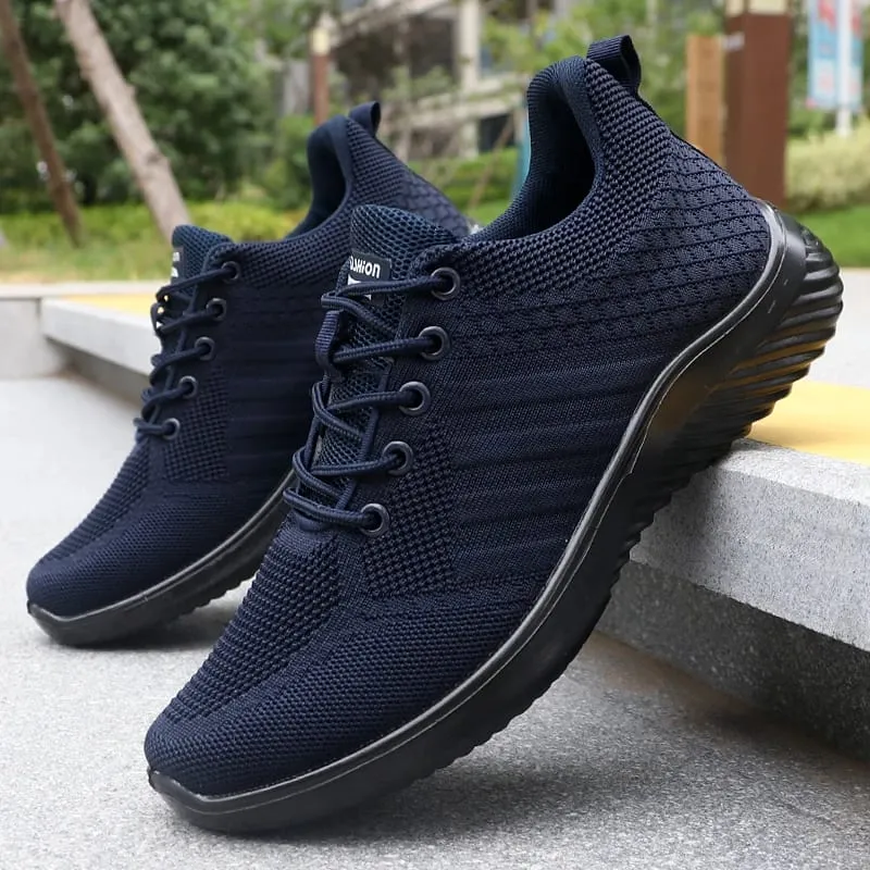Men's Solid Lace-Up Casual Shoes Lightweight Outdoor Sneakers Suitable for All-Season Training and Exercise Lightweight Breathable Non-Slip Ideal for Casual Walking Enthusiasts — image 5