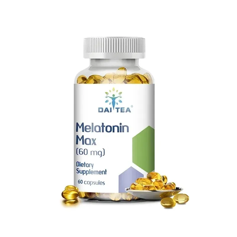 Melatonin MAX (60 Mg) Quick Dissolve Capsules - Fall Asleep Faster Promote Deep Sleep and Rest Easy To Take Immune Health — image 8