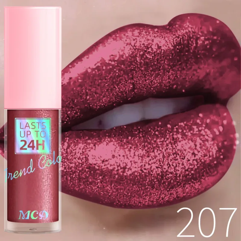 18 Colors Diamonds Glitter Lip Gloss Long Lasting Waterproof Liquid Lipstick Pearl Shining Lip Color Sparking Lip Makeup Women — image 12