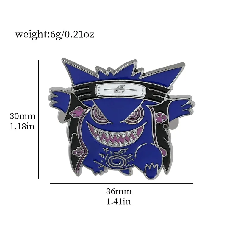 Gengar Cartoon Brooches Anime Enamel Lapel Pins for Backpack Accessories Fans Collection Brooches Gifts — image 19