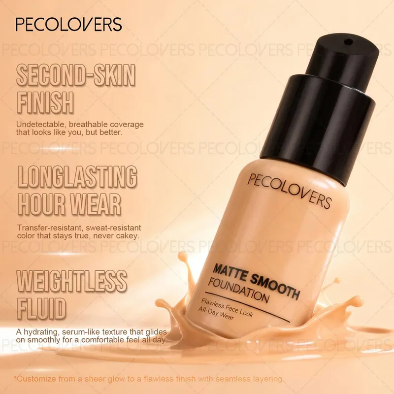 6PCS/SET Flawless Base Makeup Set - Pore Primer High-Coverage Full Coverage with Concealer BrushLightweight Liquid Foundation — image 7
