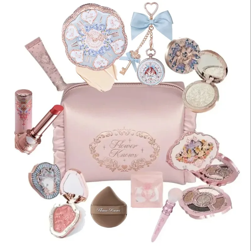 Flower Knows Makeup Set Midsummer Fairytales Flowerknows Foundation Little Angel Highlight Strawberry Rococo Lip Glaze 11pcs Kit