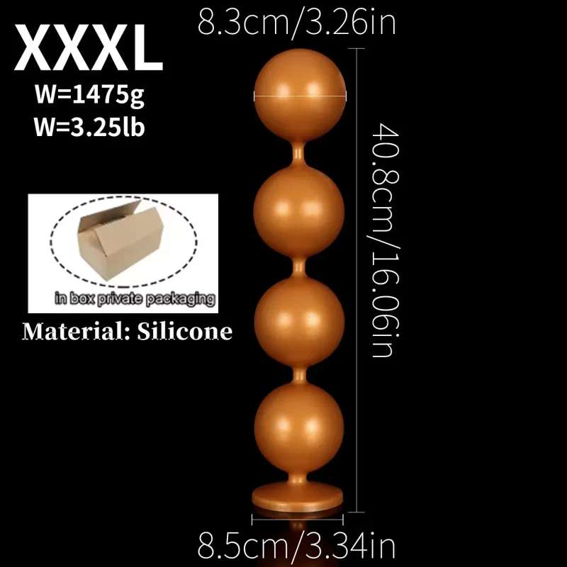 Super Lunghe Palline Anali Spina Anale Massaggio Prostatico Grande Butt Plug Palline Vaginali Stimolazione Anale Tirare Tallone Dildo Profonda giocattoli del sesso anale — image 13