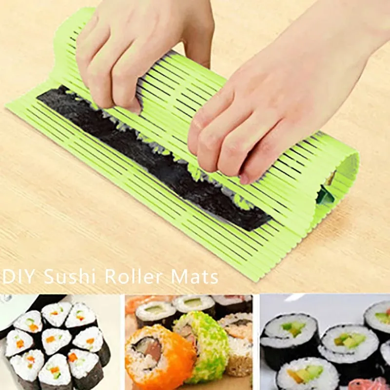DIY Silicone Sushi Roller Mats Washable Reusable Sushi Roll Mold Mat DIY Food Rolling Rice Rolling Maker Cake Roll Pad — image 7