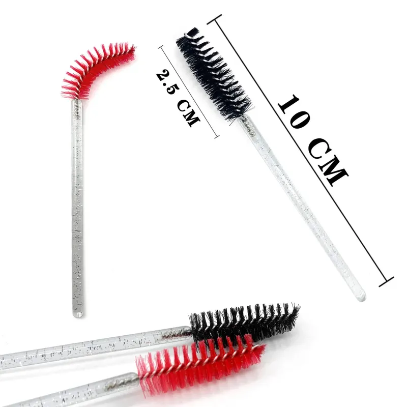 Brosses à cils jetables, manche en diamant en cristal, brosse à cils, baguettes de Mascara à sourcils, fournitures d'extension de cils, outils de maquillage — image 4