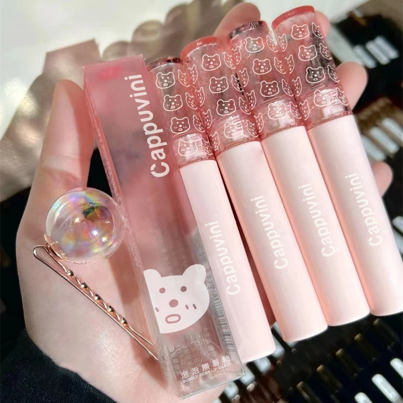 1PC Mirror Water Lip Gloss Cherry Pink Transparent Waterproof Long Lasting Moisturizing Nude Clear Tint Glass Lips Oil Makeup — image 5