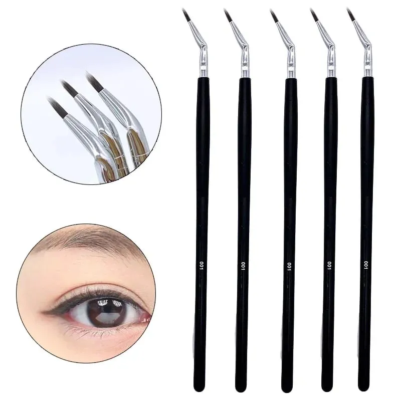 1Pc Bent Liner Makeup Brushes Precision Angled Eyeliner Brush Eyeshadow Eye Brow Tool Detail Eye Liner Precision Cosmetic Tools — image 1