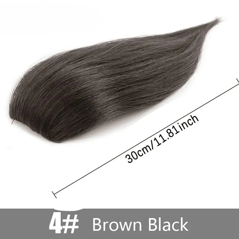 Peruca almofada sintética peça de cabelo 20cm 30cm dois cartões almofada de uma peça raiz de cabelo aumentar quantidade extensões de cabelo