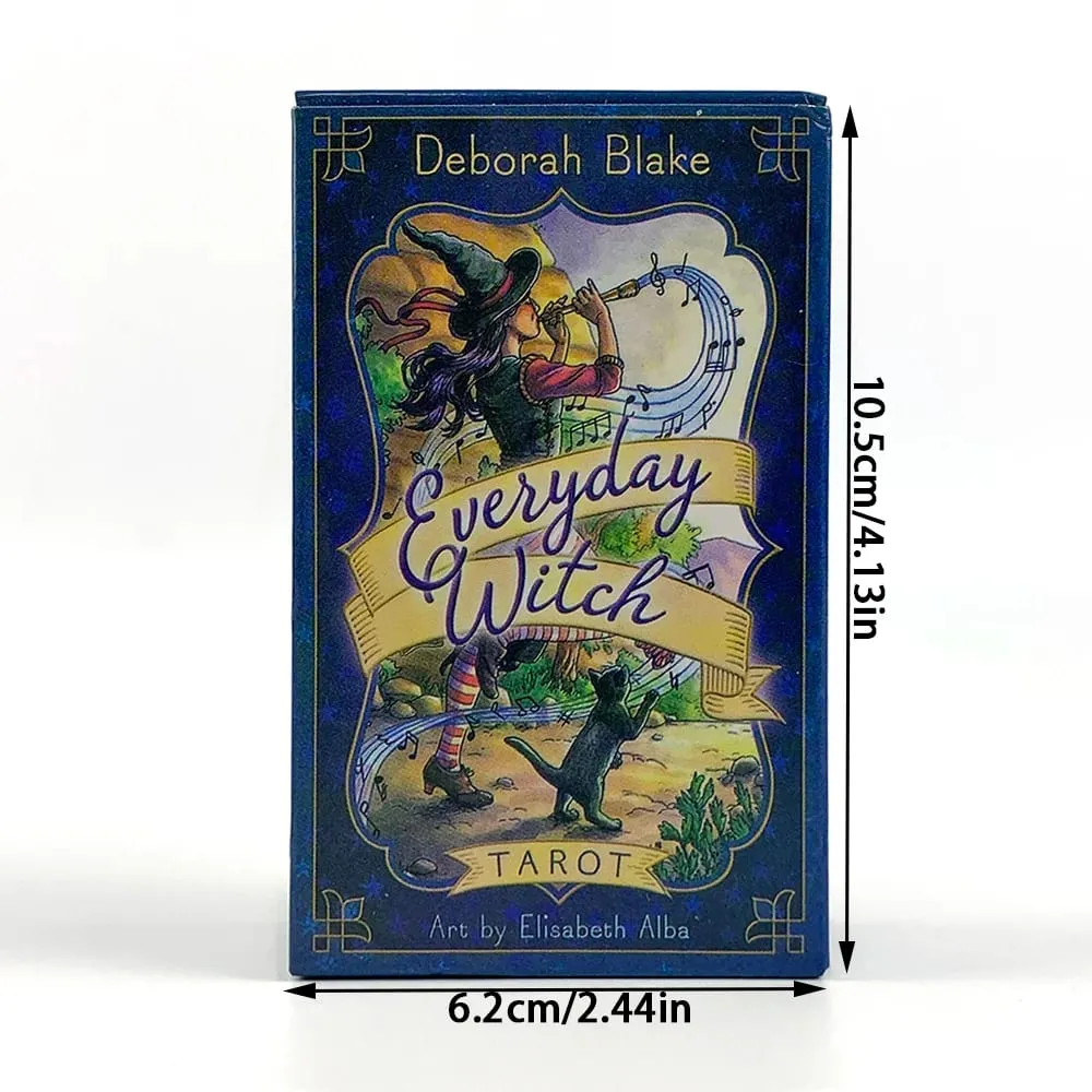 1 Box Everyday Witch Tarot Deck with Guidebook - 78 Card Set Witchcraft Themed Party Game Practical Magic Tarot Cards