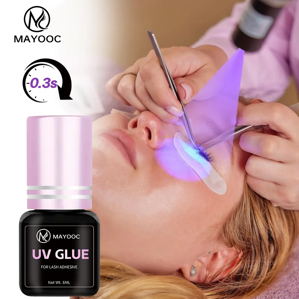 UV Eyelash Glue Adhesive Eyelash Extensions 0.1S Fast Drying Strong False Eye Lash Extension Glue Lasting Custom Logo — image 2