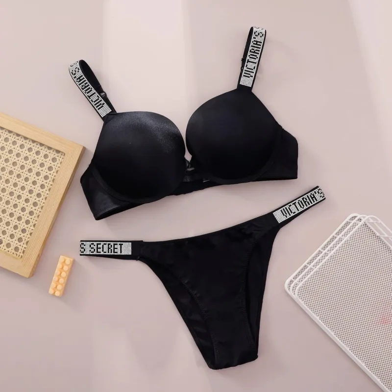 Ny Push Up Shapewear Justerbar, polstret, samlet V-blonde lingerisæt BH og trusse Sexet BH og trussesæt til kvinder Komfortabel — image 16