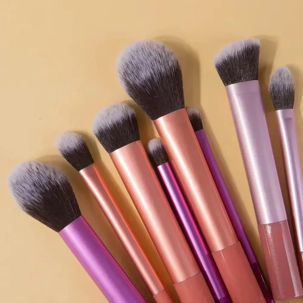 7/8pcs Makeup Brush Kit Soft Synthetic Hair Make Up Brushes Foundation Blush Eyeshadow Cosmetic Makeup Tools — image 5