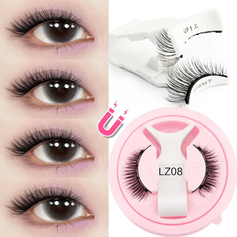 Magnetic Eyelashes Reusable Winged Magnetic 3D Mink Lashes Long-Lasting No Glue Needed False Eyelashes With Tweezer Makeup — image 10