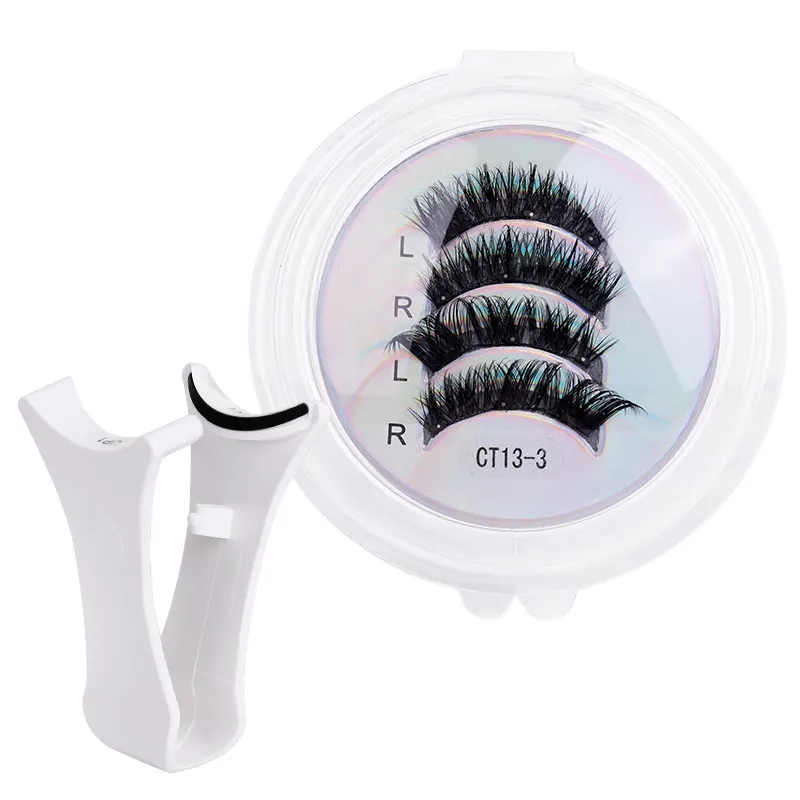 2Pairs Magnetic Eyelashes Thick Cat False Eye Lashes Makeup Set Reusable Glue-free Flully and Curly Customized And Wholesale — image 5