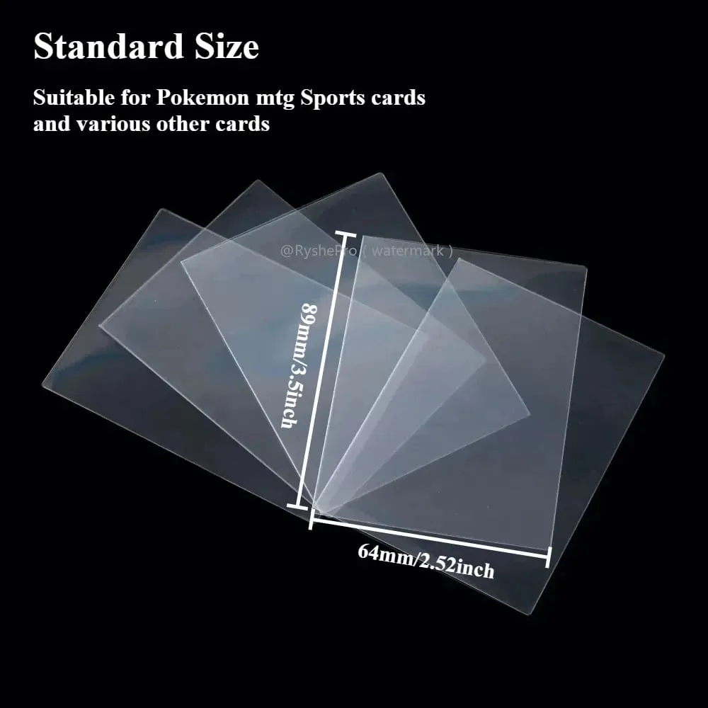 100 Stück heiße transparente MTG-Kartenhüllen, Standardgröße, durchsichtiger TCG-Kartenschutz, innere Kartenhülle für Sport-Brettspiele, 64 x 89 mm