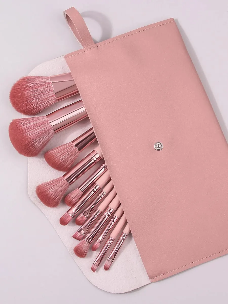 13Pcs Makeup Brush Set Comes With a Portable Envelope Makeup Brush Bag Blush Loose Powder and Eyeliner Brushes — image 4