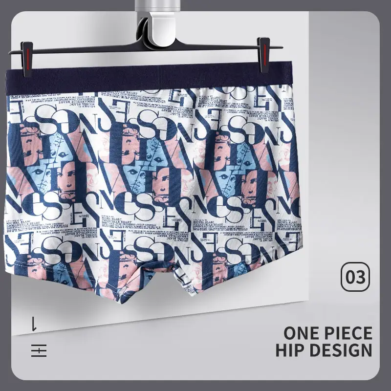 MiiOW 4Pcs Man Underwear Boxers Men's Panties Breathable Polyester Innerwear Sexy Men Underpants Boxershorts Antibacterial — image 8