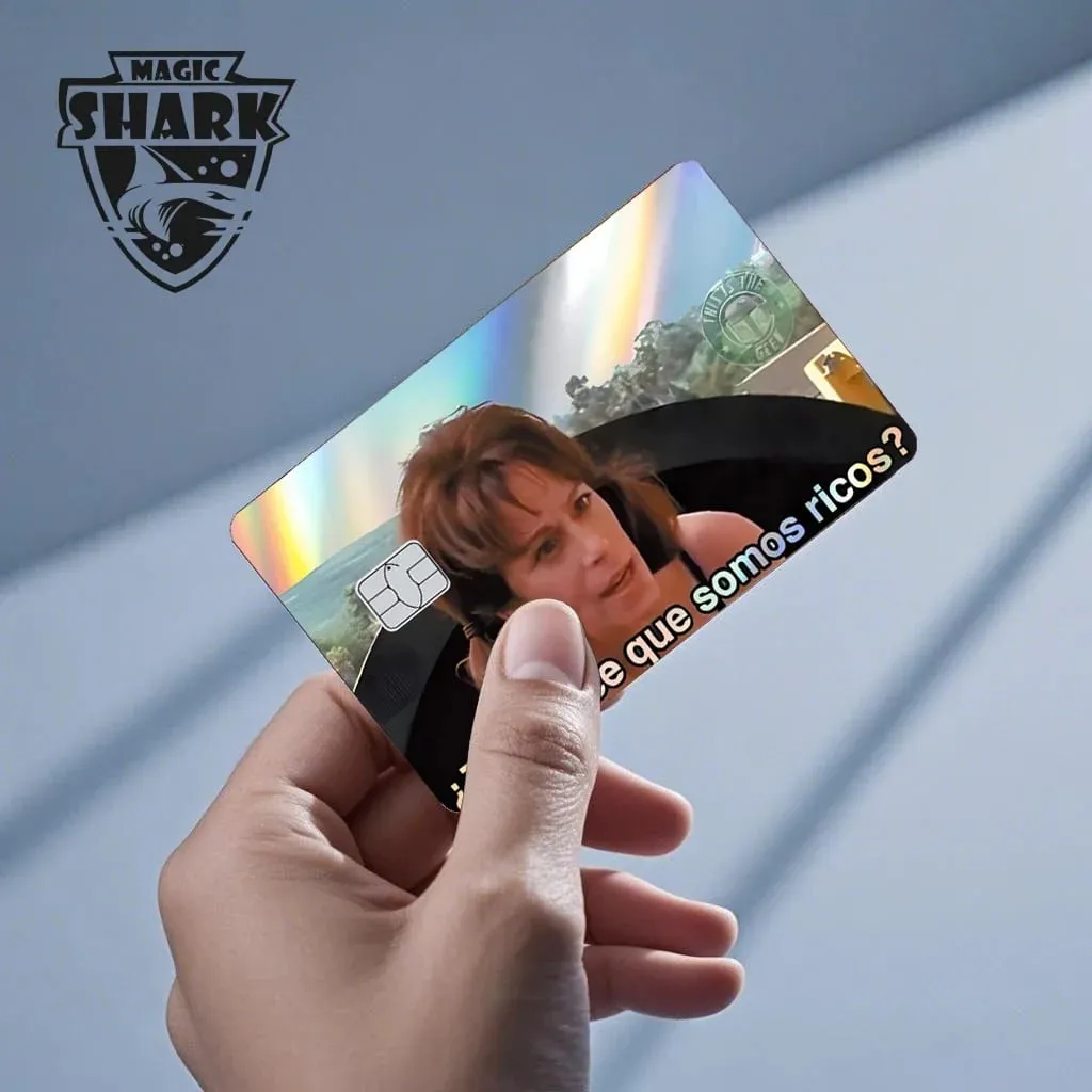 Magic Shark Mcloving Spider Anime Shinny Laser Holographic Matte Skin Film Sticker for Debit Bank Credit Card — image 2