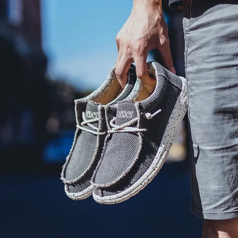 2025 Fashion Men's Casual Loafers Summer Canvas Comfortable New Luxury Brand Designer Denim Sports Walking Shoes Tenis Masculino