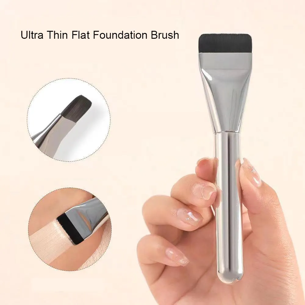 1 piece Flat Thin Foundation Makeup Brushes Fine Liquid Foundation Make up Brush BB Cream Mask applicator Face cosmetic tools — image 1