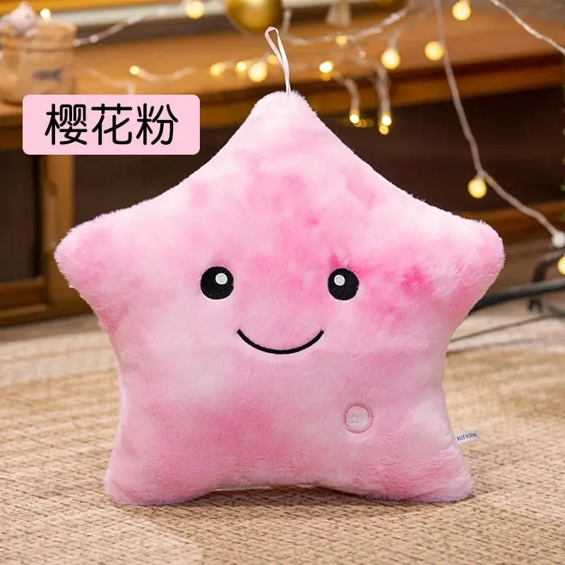 24*22CM Luminous Five-pointed Star Plush Toys Glowing Star Stuffed Soft Doll Pillow Nice Halloween Xmas Gifts — image 7