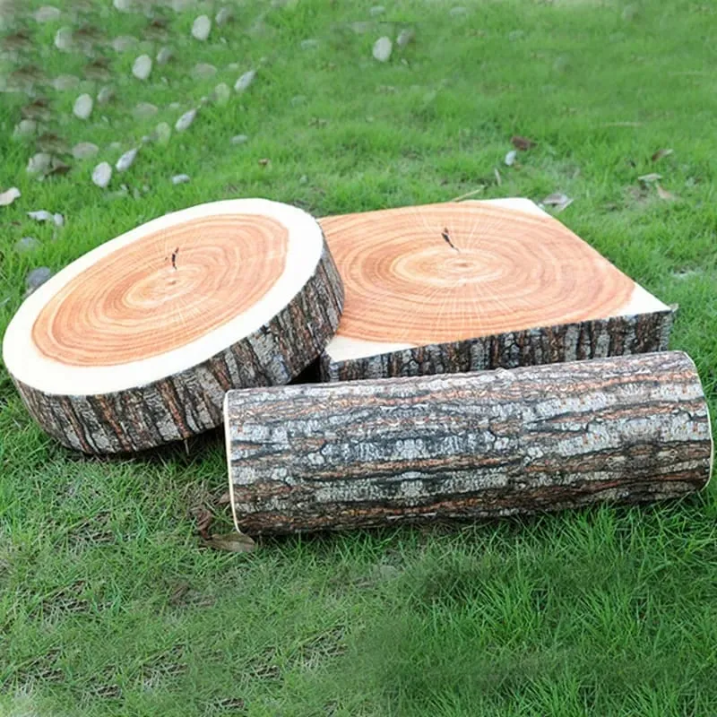 Stump Creative Pillow High Simulation Round Stump/wooden Board/cutting Board Modeling Cushion Cute Pillows — image 4