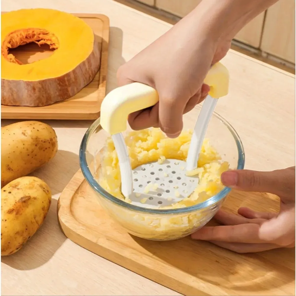 1 PC Bærbar plastik manuel kartoffelmoser – køkken og hjemmebrug kartoffelmoser og presse – multifunktionel foodprocessor — image 4