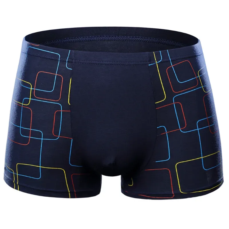 4PCS Mens Boxer Shorts Modal Underwear Sexy Striped Underpants Breathable Boxers Bamboo Fiber Panties Male Plus Size XXL-7XL — image 3