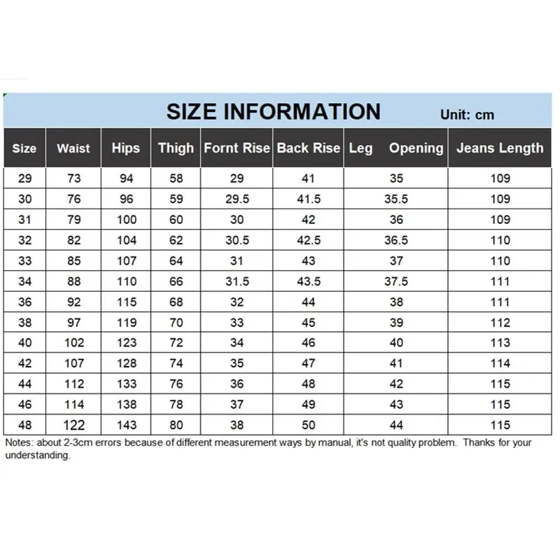 Tall Man White Jeans Straight Extra Long Boys Lengthened Plus Size 42 44 46 48 Loose Cotton Stretched Denim Pants Male Trousers — image 7