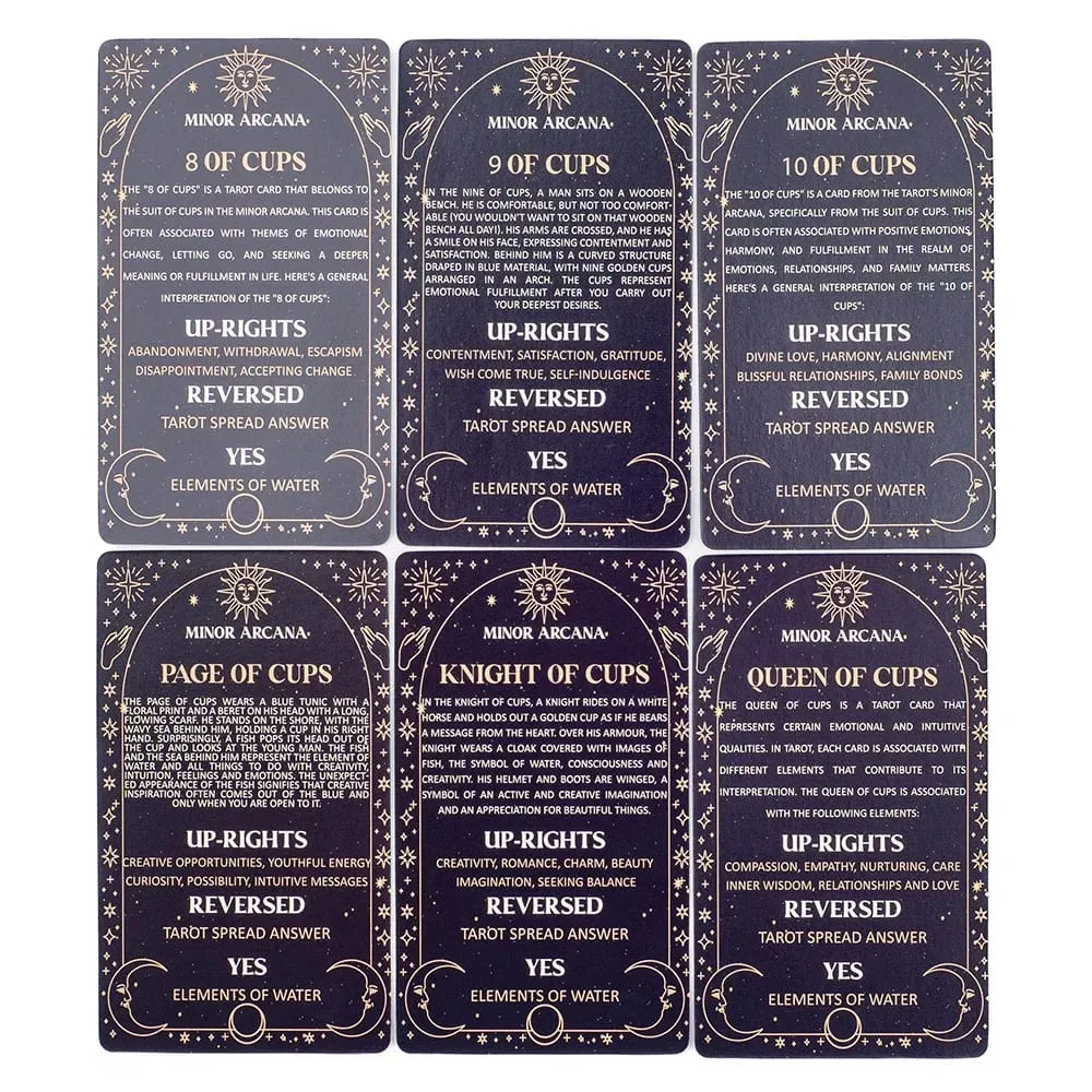 Meaning Tarot Cards 78 Cards Deck English Visions Divination Edition Board Game for Beginners Pocket Size Tarot Learning Deck — image 5