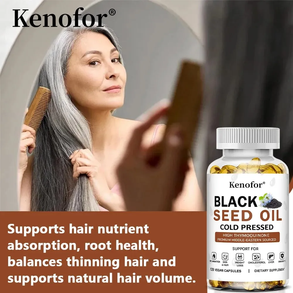 Black Seed Oil - Supports Immune Joint Digestive Hair Skin Health and Overall Health - Non-GMO Gluten Free Supplement — image 2