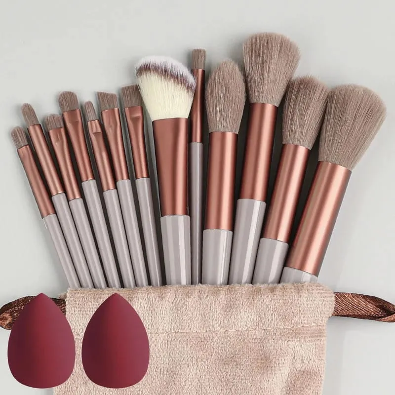 10/14Pcs Makeup Brushes Set EyeShadow Foundation Women Cosmetic Loose Powder Blush Super Soft Blending Make Up Brush Beauty Tool — image 9