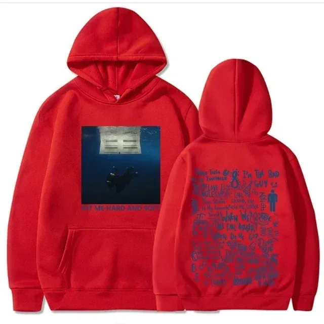 Hit Me Hard and Soft Tour 連帽衫 Billie 套頭衫男款歌手圖案印花秋冬抓絨運動衫適合粉絲 — image 11