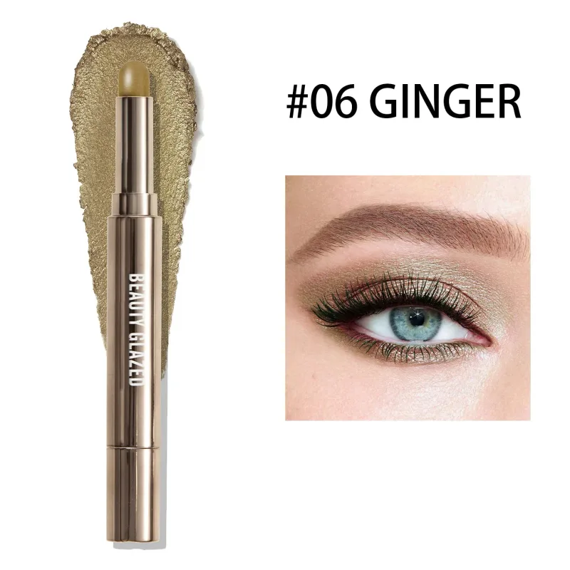 10 Color Double Ended Eye Shadow Stick With Sponge Brush Pearlescent Lasting Eyeshadow Pen Contouring Portable Makeup Cosmetics — image 12