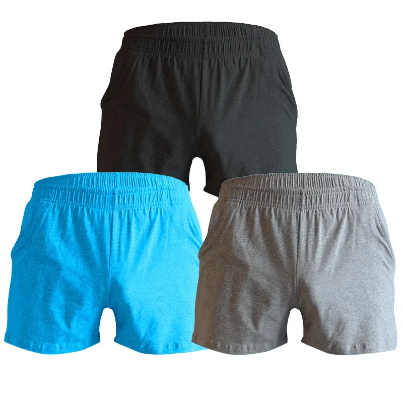 1pc/3pcs Seluar Pendek Longgar Musim Panas Lelaki Fesyen Selesa Kapas Boxers Seluar Pendek Lelaki Bernafas Rumah Seluar Peluh Pendek Seluar Pendek Kasual