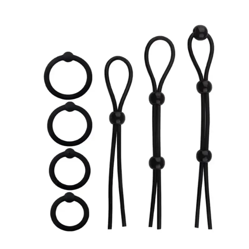 Penis Ring Rope Adjustable Sex Toys for Adults Men Silicone Ejaculation Delay Male Cockring — image 1