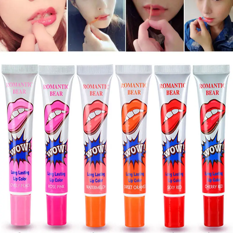 6 Colors Magic Peel Off Liquid Lipstick Waterproof Long Lasting Lip Gloss Tint Tear Off Amazing Lip Tattoo Women Makeup Cosmetic — image 2