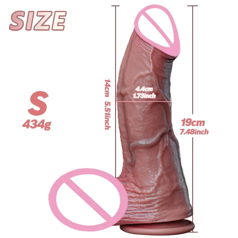 Realistisk blød stor dildo XXL porno Kæmpe tyk falsk penis dobbelt silikone pik Kvinde Mand Onani Sugekop Analsex legetøj
