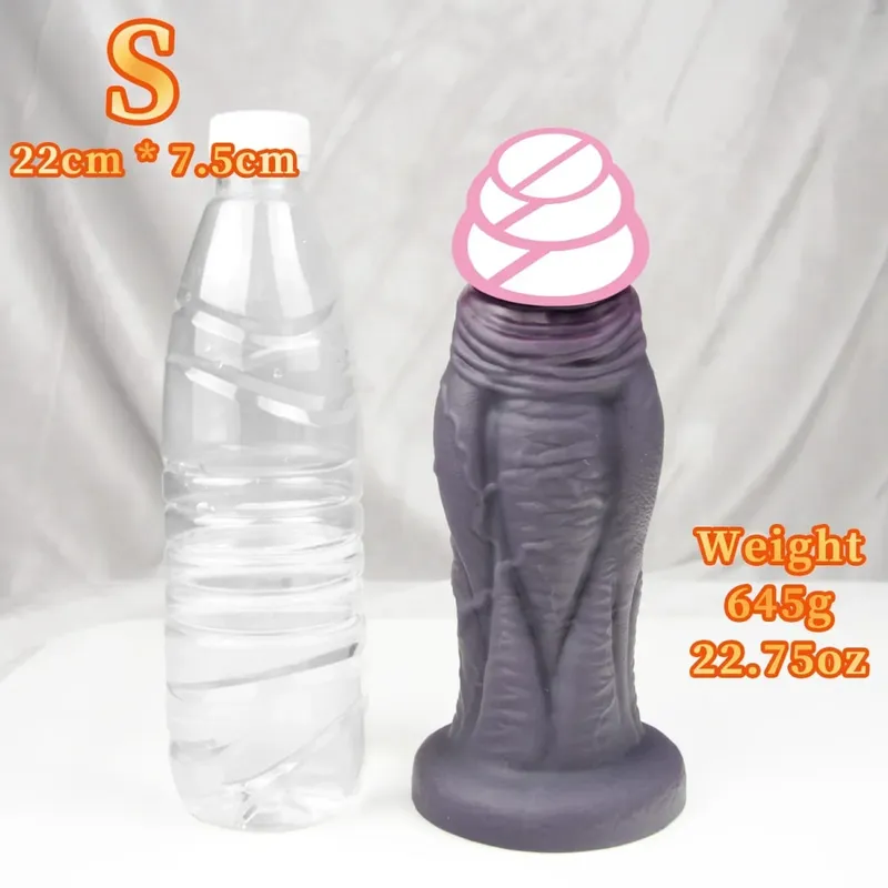 Großer weicher Dildo, superweicher Silikon-großer Penis mit Saugnapf, flexibles G-Punkt-Sexspielzeug für Frauen, Männer, Lesben