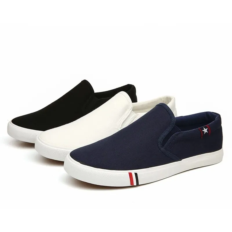 Men Casual Shoes Slip on Canvas Loafers Comfortable Walking Flats for Man Dude Non Slip Soft Moccasins Sneakers Summer — image 2
