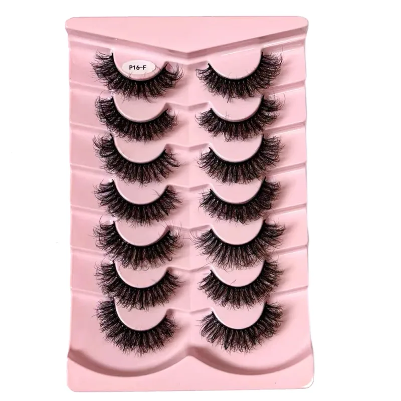 7 Pairs False Eyelashes Wispy Lashes Natural Look Fake Eyelashes Faux Mink Fluffy Strip False Lashes Pack — image 25