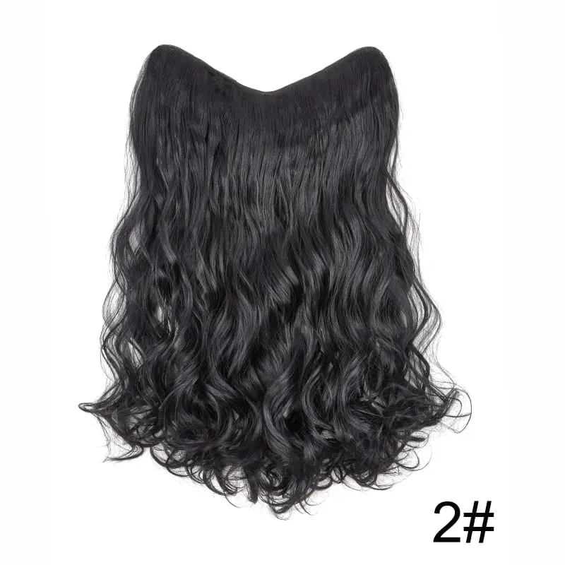 20Inch Synthetic Long Curly Clip In Hair Extensions High Temperature Heat Resistant Fiber Hairpieces for Women Daily Party
