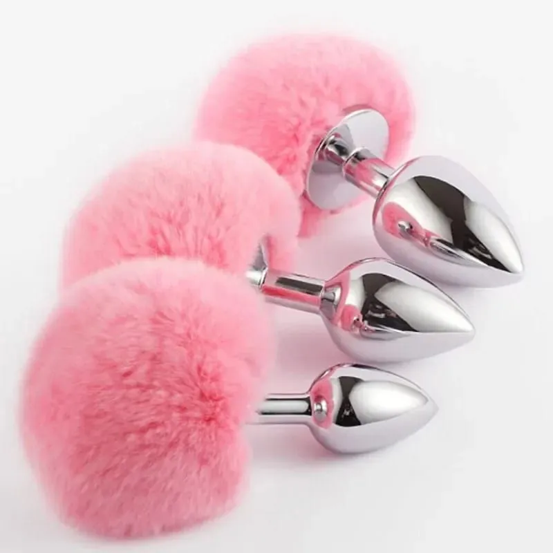 Anal Plug Stainless Steel Rabbit Tail Erotic Dildo Smooth Butt Plug Tail Anus Sex Shop Adults Games Sex Toys for Woman — image 4